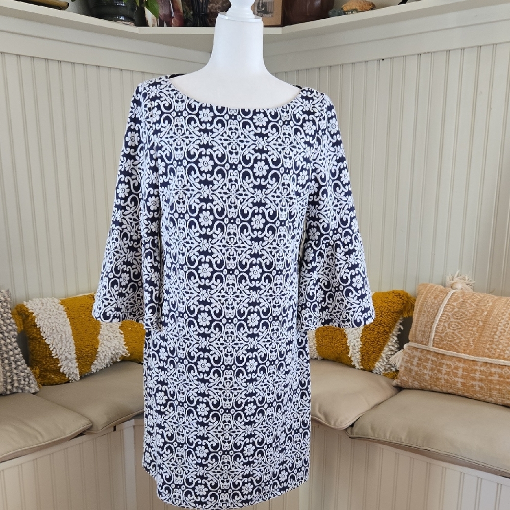 NWT Jessica Howard Navy/White Dress Size 12